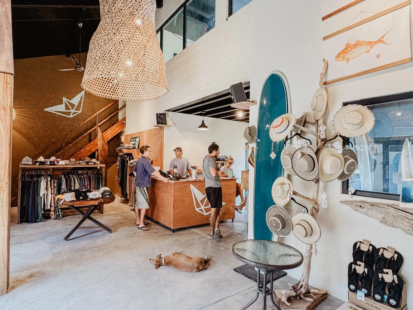 Inside the Hola Ola surf shop